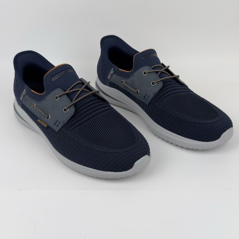 Skechers Delson 3.0 Roth Slip-Ins Men's 13 Wide Navy 210606W NWOT